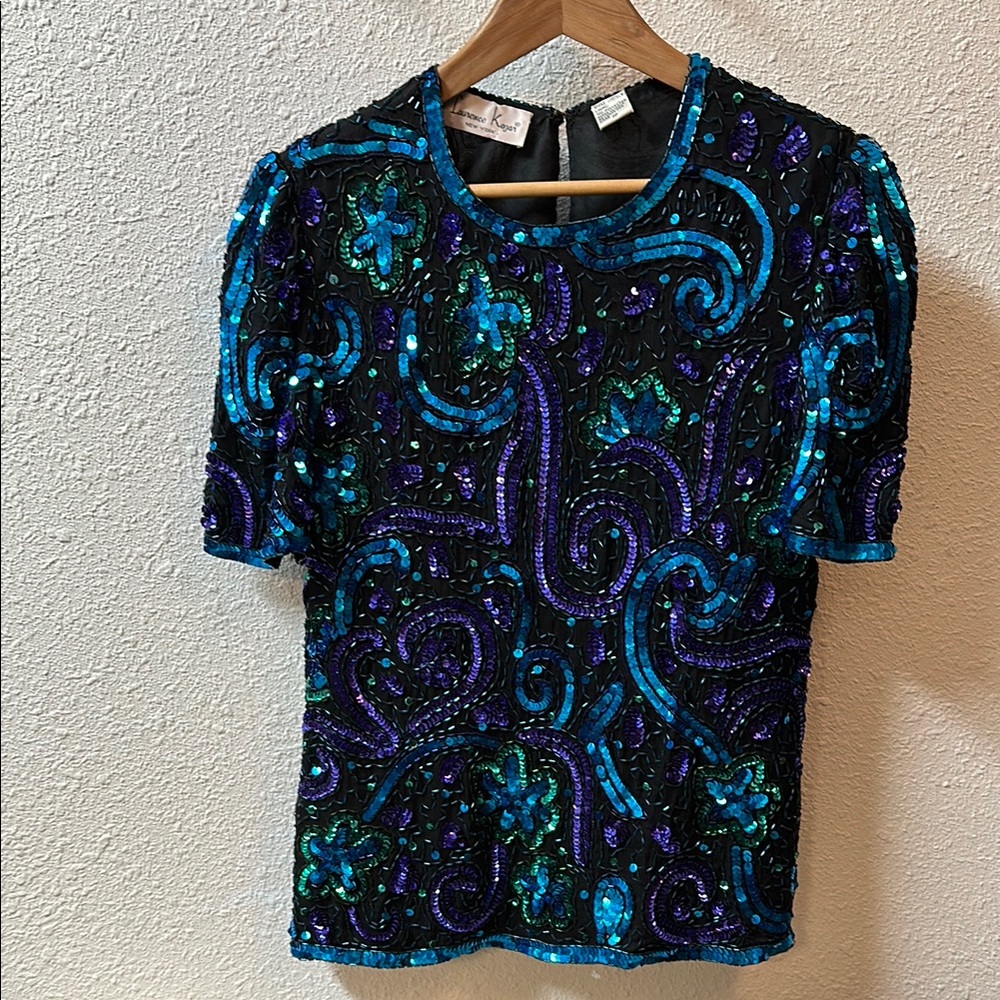 VTG 90’s Laurence Kazar sequenced top